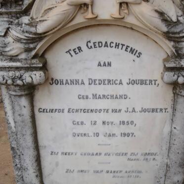 JOUBERT Johanna Dederica nee MARCHAND 1850-1907