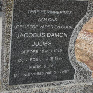 JULIES Jacobus Damon 1919-1999