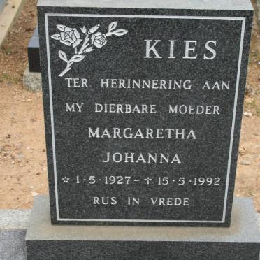 KIES Margaretha Johanna 1927-1992