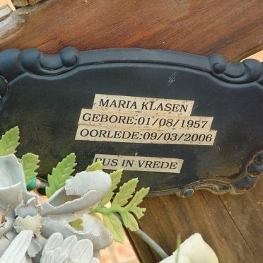 KLASEN Maria 1957-2006
