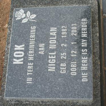 KOK Nigel Nolan 1982-2003