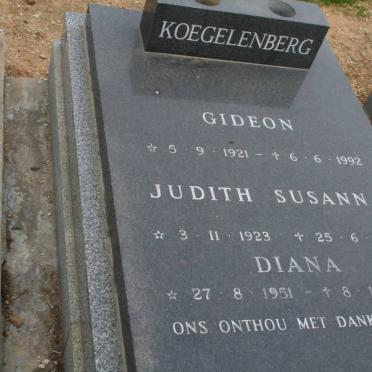 KOEGELENBERG Gideon 1921-1992 &amp; Judith Susanna 1923-2001 :: KOEGELENBERG Diana 1951-2007