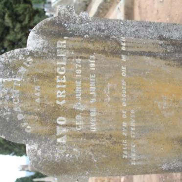 KRIEGLER Cato 1874-1913