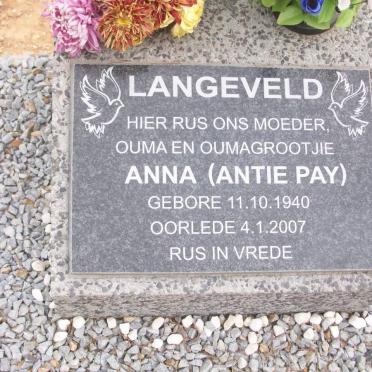 LANGEVELD Anna 1940-2007
