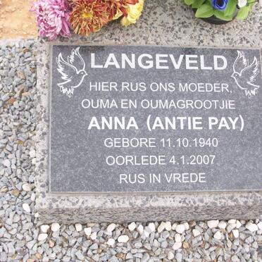 LANGEVELD Anna 1940-2007