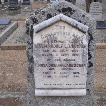 LAUBSCHER Wilem Rudolf 1859-1926 &amp; Louisa Susanna BOOYSEN 1871-1934