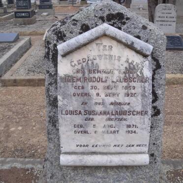 LAUBSCHER Wilem Rudolf 1859-1926 &amp; Louisa Susanna BOOYSEN 1871-1934