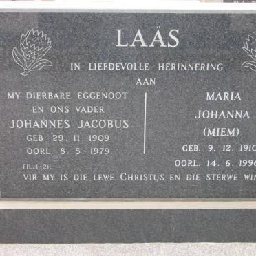 LAAS Johannes Jacobus 1909-1979 &amp; Maria Johanna 1910-1996