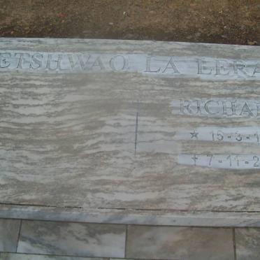 LERATO Letshwao Richard, la 1930-2000