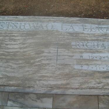 LERATO Letshwao Richard, la 1930-2000