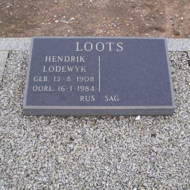 LOOTS Hendrik Lodewyk 1908-1984