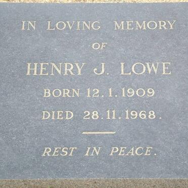LOWE Henry J. 1909-1968