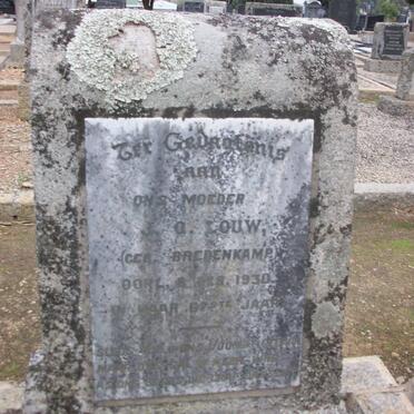 LOUW J.G.nee BREDENKAMP -1930