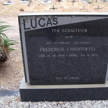 LUCAS Frederick Christoffel 1916-1971