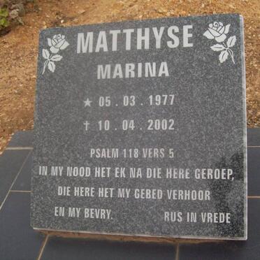 MATTHYSE Marina 1977-2002