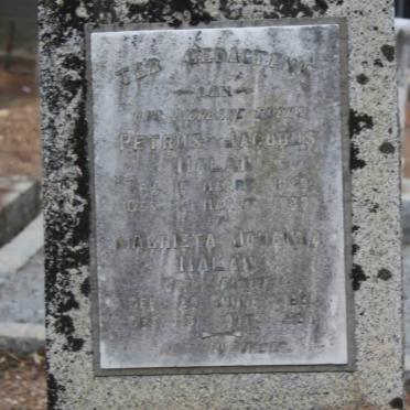 MALAN Petrus Jacobus 1849-1923 &amp; Magrieta Johanna RETIEF 185?-1927