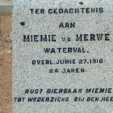 MERWE Miemie, van der -1916