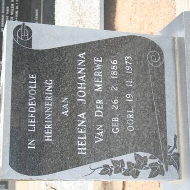 MERWE Helena Johanna, van der 1886-1973
