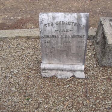 MERWE Johanna A., v.d. 1914-1927