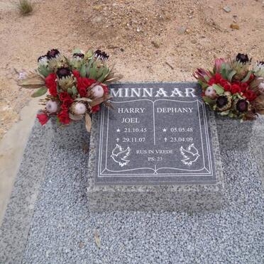 MINNAAR Harry Joel 1945-2007 &amp; Dephany 1948-2009