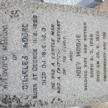 MOORE Charles 1888-1970 &amp; Joey 1895-1974