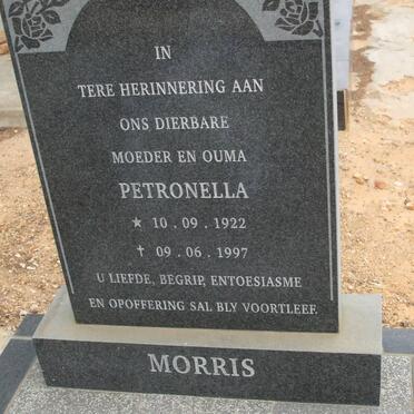 MORRIS Petronella 1922-1997