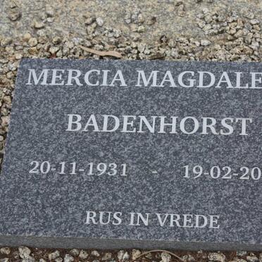 BADENHORST Mercia Magdalene 1931-2000