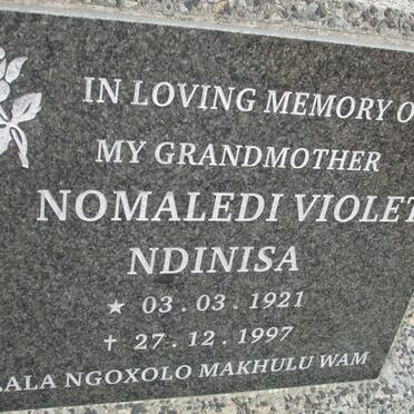 NDINISA Nomaledi Violet 1921-1997
