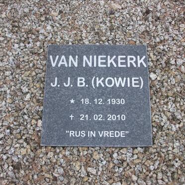 NIEKERK J.J.B., van 1930-2010