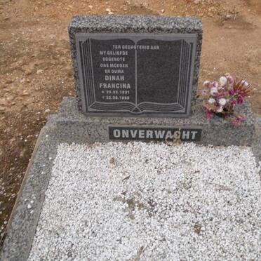 ONVERWACHT Dinah Francina 1931-1998