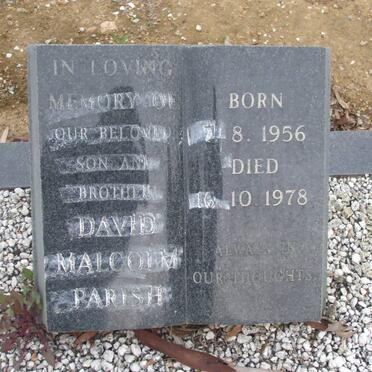 PARISH David Malcolm 1956-1978