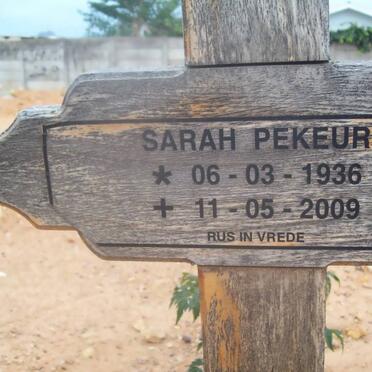 PEKEUR Sarah 1936-2009