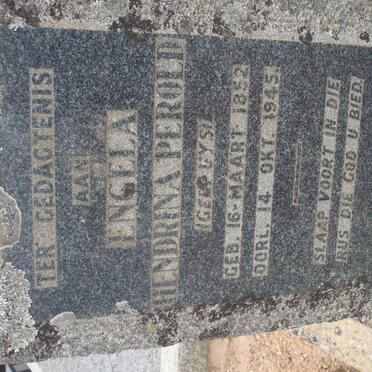 PEROLD Engela Hendrina nee UYS 1852-1945