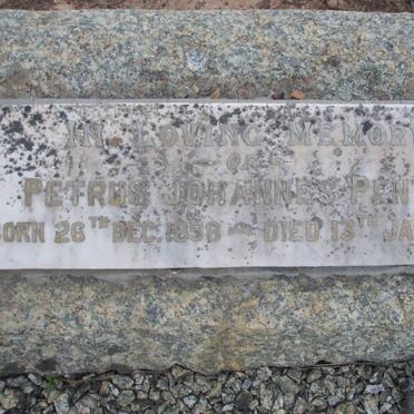 PENTZ Petrus Johannes 1858-1911