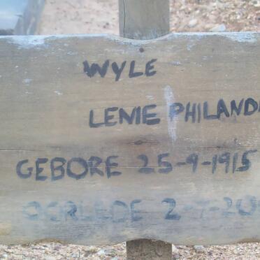 PHILANDER Lenie 1915-2002