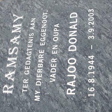 RAMSAMY Rajoo Donald 1944-2003