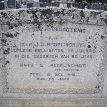 REDELINGHUYS Izak J.A. -1940 &amp; Maria E. ROSSOUW -1946