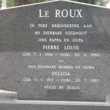 ROUX Pierre Louis, le 1916-1980 &amp; Delicia 1917-1987