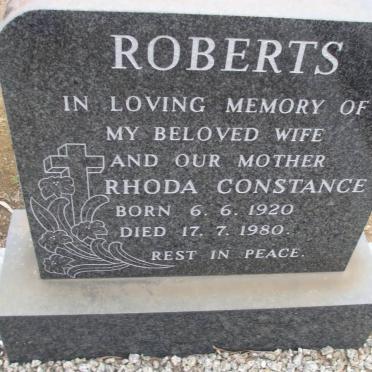 ROBERTS Rhoda Constance 1920-1980