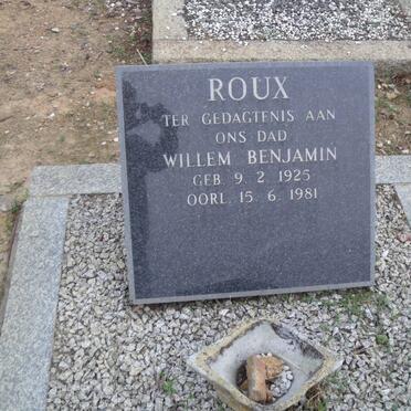 ROUX Willem Benjamin 1925-1981