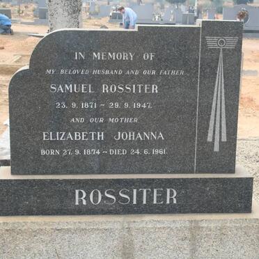 ROSSITER Samuel 1871-1947 &amp; Elizabeth Johanna 1874-1961