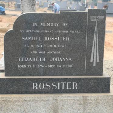 ROSSITER Samuel 1871-1947 &amp; Elizabeth Johanna 1874-1961