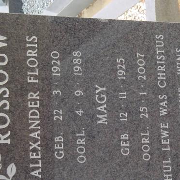 ROSSOUW Alexander Floris 1920-1988 &amp; Magy 1925-2007