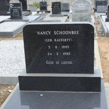 ROSSOUW Hendrik Andreas 1918-1992 :: ROSSOUW Hope 1931-1992 :: SCHOONBEE Nancy nee RAFFERTY 1895-1982