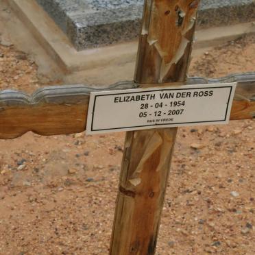 ROSS Elizabeth, van der 1954-2007