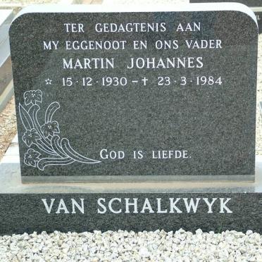 SCHALKWYK Martin Johannes, van 1930-1984