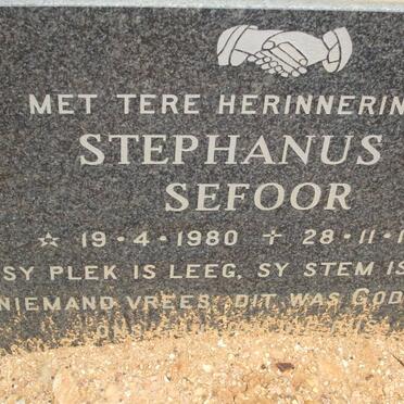 SEFOOR Stephanus H. 1980-1999