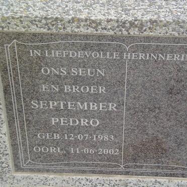 SEPTEMBER Pedro 1983-2002
