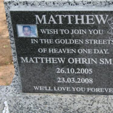 SMITH Matthew Ohrin 2005-2008