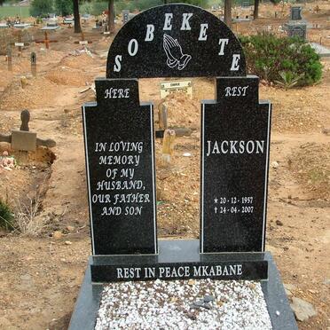 SOBEKETE Jackson 1957-2007